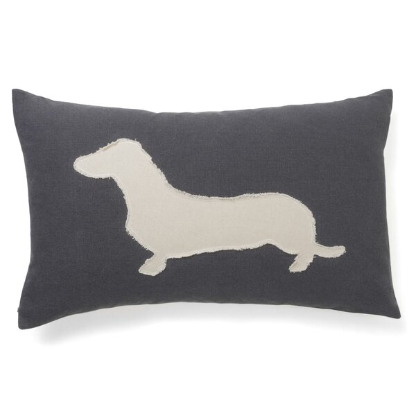 dachshund lumbar pillow